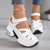 Fashion Women's Fashion Super High Heels Platform Sandals 2025 Summer Solid Wedge Shoes for Women New Closed Toe Casual Sandals Female