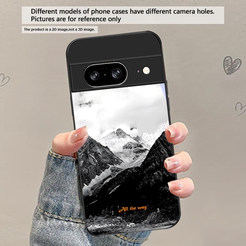 Пышный лес из листьев Для Google Pixel 8 7 9 10 Pixel 10 Pro XL Pixel 9 Pro XL Pixel 8a 7a Pixel 7 Pro Черный стеклянный чехол для телефона