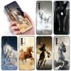 Running Horse Animal Phone Case For Xiaomi Redmi Note 10 9 Pro Max 10S 10T 9A 9C 9S 9T 8A 8T 8 7 Pro Soft TPU Black Cover