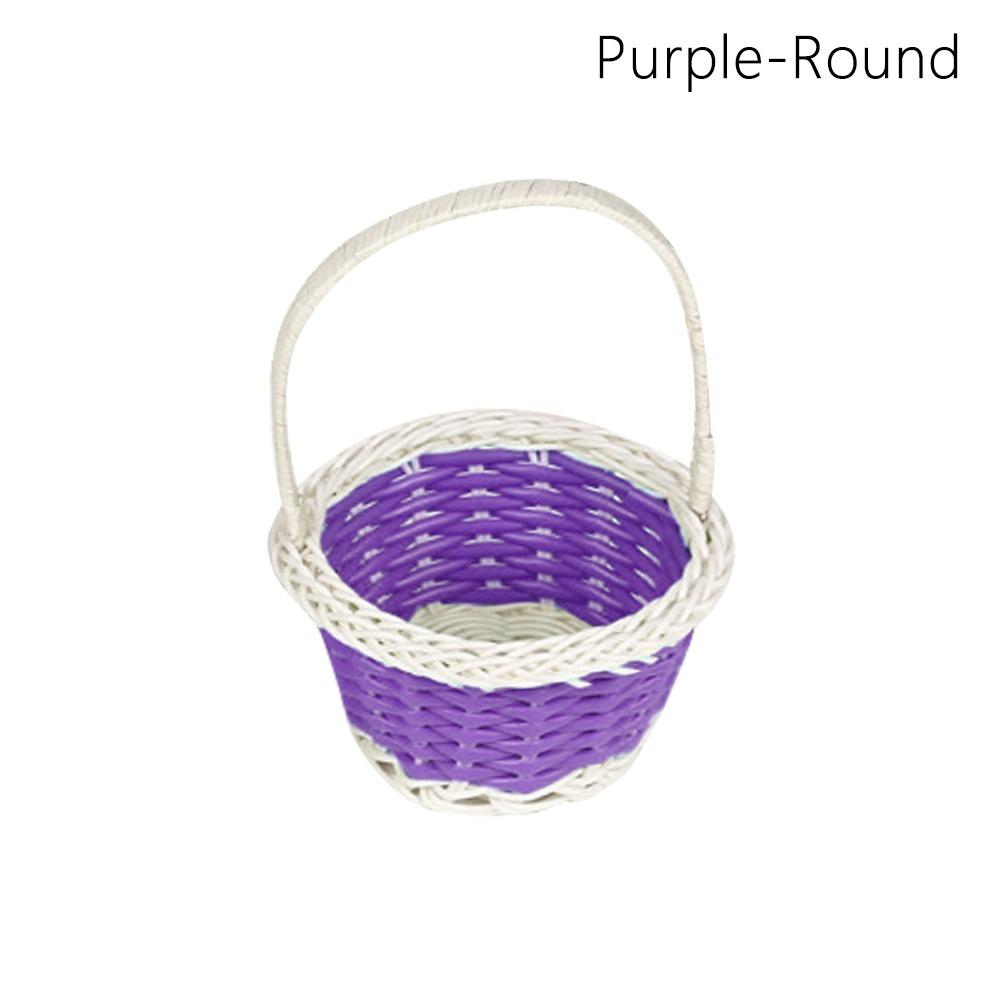 Корзина для хранения цветов из ротанга, круглая/в форме сердца, плетеная корзина для цветов для дома, свадьбы