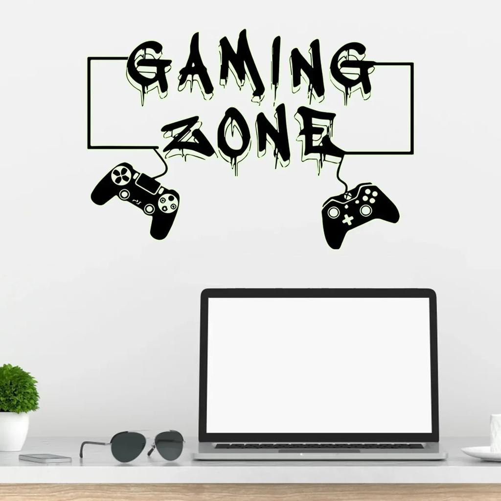 Game Controllers Luminous Wall Stickers For Boys Room Gaming Zone Bedroom Home Decor Poster Wallpaper Glow In The Dark Stickers