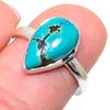 Подарочное кольцо из стерлингового серебра 925 пробы с натуральным тибетским бирюзовым камнем S.7 I4r07
