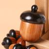 6.6*4.5Cm Pill Box Case Solid Wood Bottle Holder Wooden Rescue Container Pendant