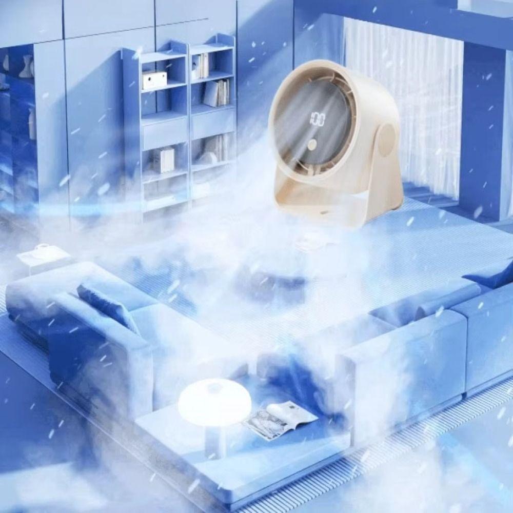 Adjustable Angle Desktop Fan Low Noise Silent Operation Digital Fan 5-speed Adjustment Portable Electric Fan Student Dormitory