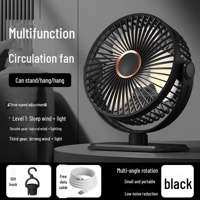 Портативный беспроводной USB-перезаряжаемый студенческий карманный/настольный вентилятор с зажимом