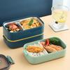 Портативный ланч-бокс из нержавеющей стали для детей, рабочих, однослойный/двухслойный, микроволновые бенто-боксы, контейнеры для хранения еды, ланч-бокс