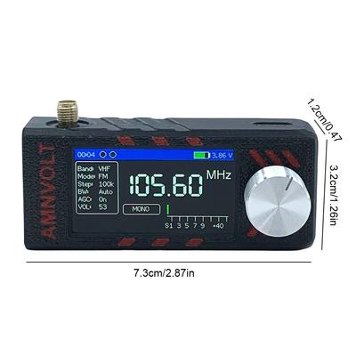 Мини радиоприемник SI4732 LSB USB AM FM FM/AM Полный диапазон Карманное радио с держателем Кронштейн Стойка HF SW MW VHF Радио с антенной
