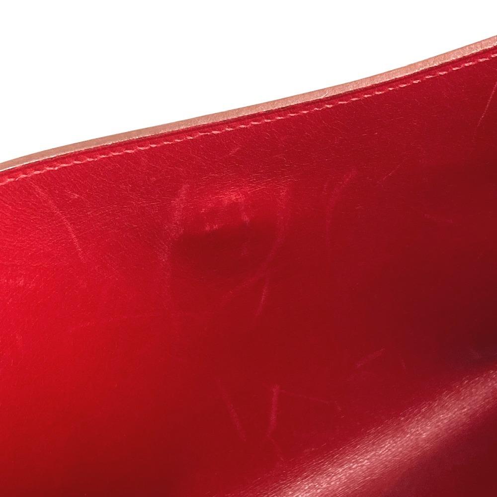 HERMES H logo vintage Pochette Rio Pochette Rio Clutch bag bag pouch Leather Red