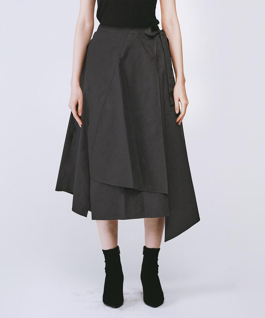 Monophobia Asm Cotton Wrap Skirt Grey Cotton Wrap Skirt Grey