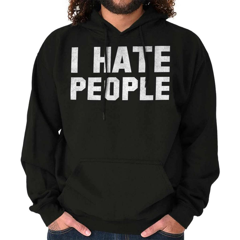 I Hate People Funny Introvert Antisocial Cute Adult Long Sleeve Hoodie Sweatshir