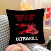 Подушка U-ULTRAKILL из видеоигры Модная квадратная наволочка Спальня Диван Комната Ин Декор Подушка для отдыха Чехол
