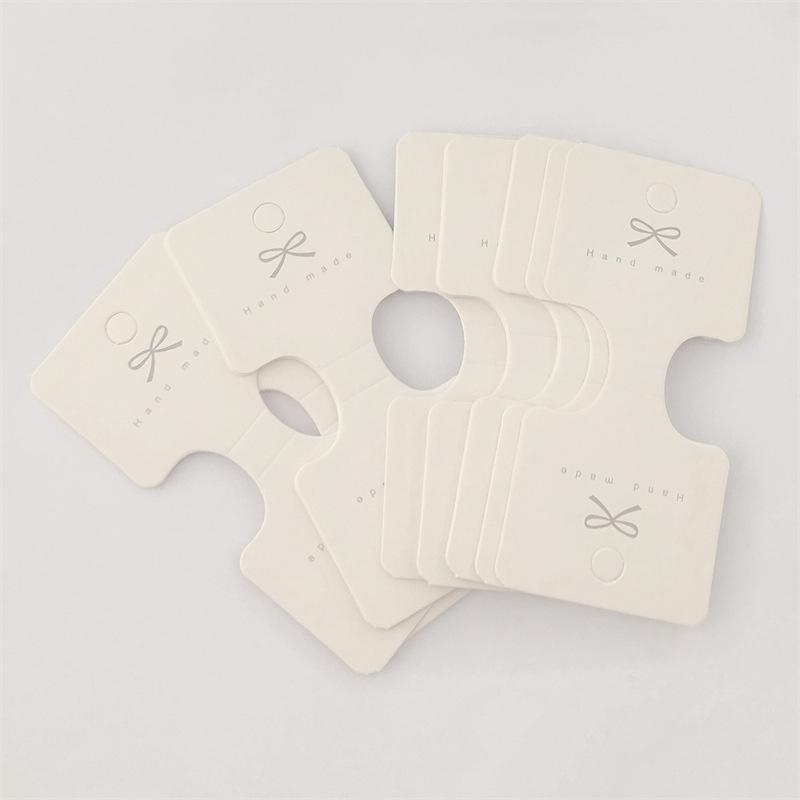 50 шт., упаковка для ювелирных изделий, бирка для упаковки своими руками для ожерелья, браслетов, повязки на голову, держателя для веревки для волос, картон