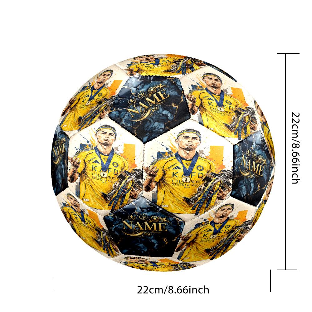 CR7 Ronaldo's Juventus Cr7 Legacy Customize Your Name Size 5 Soccer football Machine-Stitched Indoor/Outdoor Training and Matches Personalized Printin