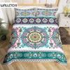 Bohemian Floral Duvet Cover Paisley Mandala Comforter Cover Microfiber Geometry Aztec Mexican Style Bedding Set Twin Queen Size