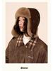 Retro Leather Lei Feng Winter Aviator Hat - Unisex Warm Fleece-Lined Ski & Cycling Ear Protection