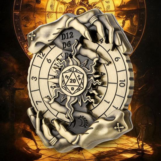 DND Dice Spinner Shadow Claws Roulette Alloy Spinner Dragon Metallic RPG Dice Roulette для игры Dungeons And Dragon, настольная игра, подарки