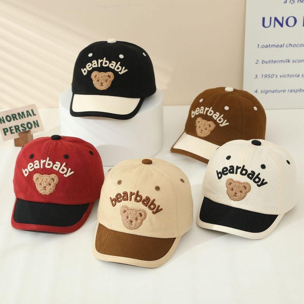 Bear Ear Baby Baseball Cap Corduroy Sun Protection Cap Boys Girls Caps Sun Hat Infant Boy Girl