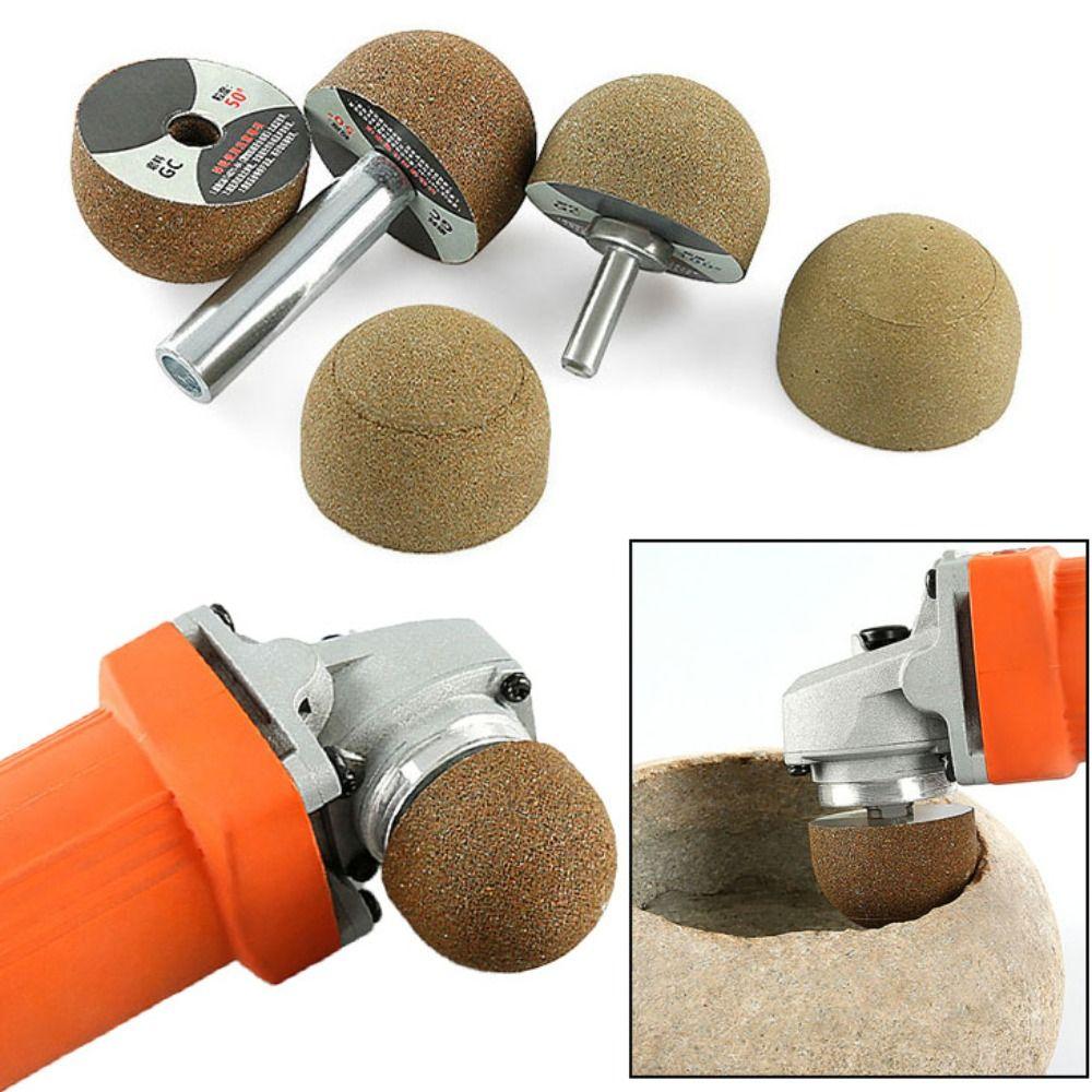 Flowerpot Arc Diamond Brazed Polishing Wheel Mushroom Grinding Head Stones Engraving Internal Hole