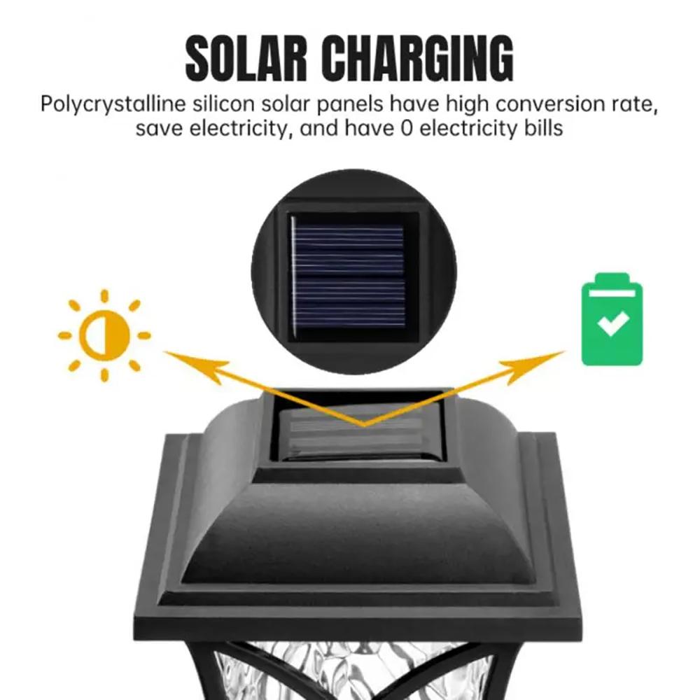 2 шт. солнечные дорожки для двора, уличные IP65, водонепроницаемые солнечные светодиодные лампы, украшения для сада, дорожки, подъездная дорога, патио, двор, лужайка
