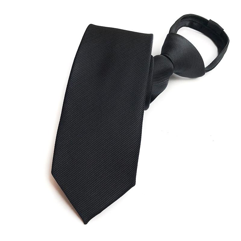 Мужской деловой галстук 8 см, галстук на молнии, ленивый свободный узел, западные украшения
