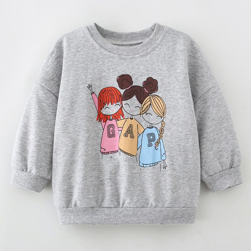 Cute Rabbit Girl Spring and Autumn Pure Cotton Casual Sweatshirt
