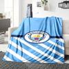 Manchester Crest Blankets Flannel Printed Breathable Warm Throw Blanket for Home Office Bedspreads 0708a10