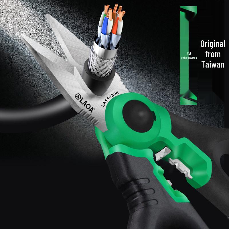 Многофункциональные электрикские ножницы из нержавеющей стали - Инструмент для резки проволоки, воздуховодов, кабелей и обжима