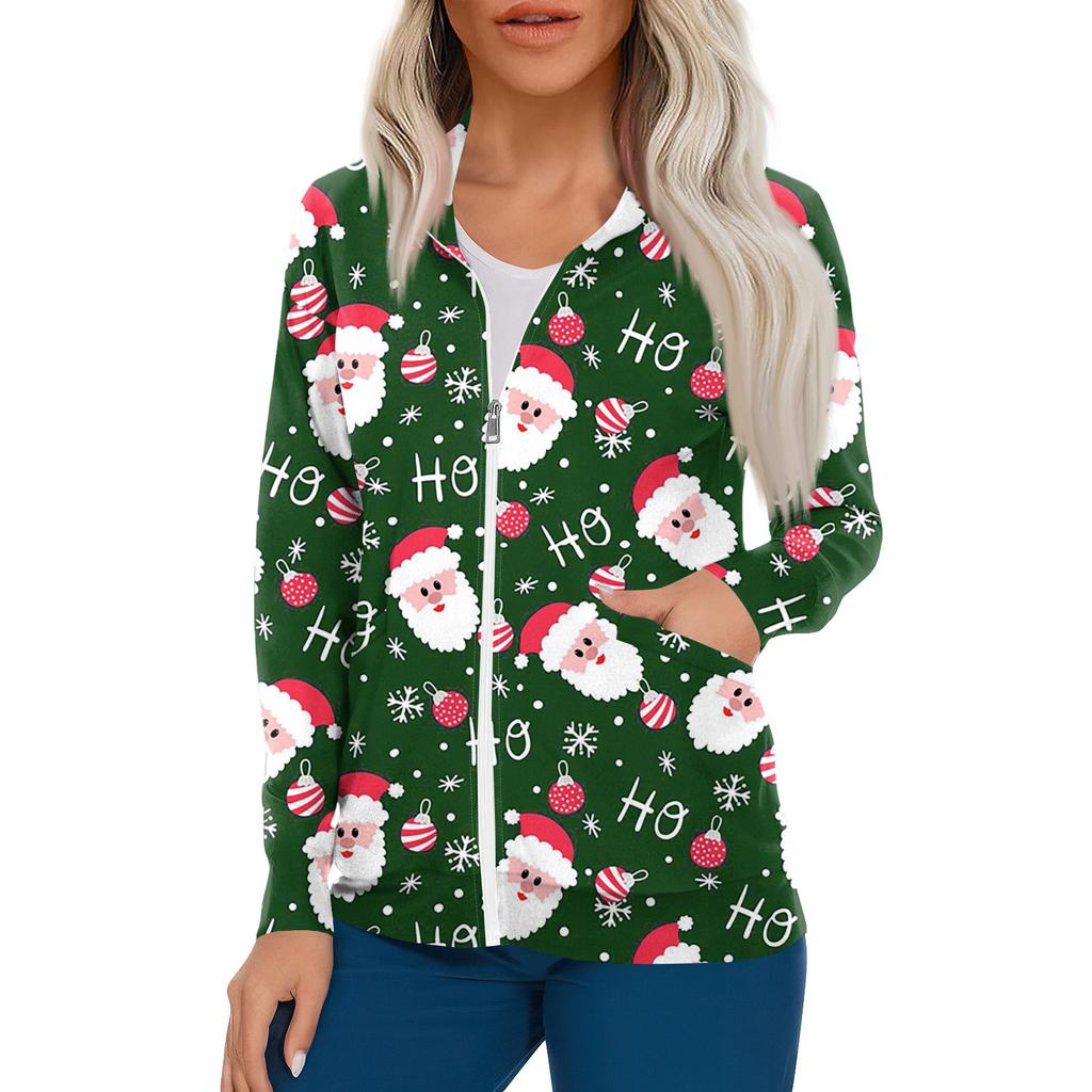 Women Long Sleeve Pattern Pocket Working Stand-up Collar Single-breasted Protective Overalls Cardigan Jacket Top