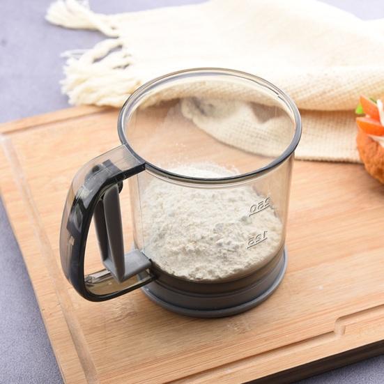 Сито для муки. Легкое просеивание муки. Ручное двухслойное прозрачное антикоррозийное сито для муки для гладкой выпечки.