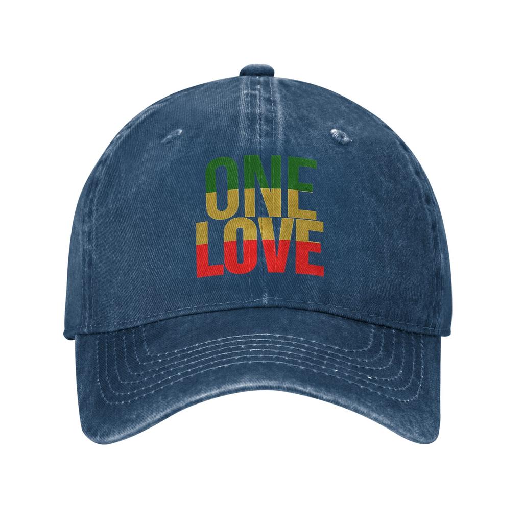 Харадзюку Винтажный Стиль Искусство Боб Марли One Love Джинсовая Ткань Кепка Повседневные Бейсболки Регулируемая Шляпа Летние Унисекс Бейсболки