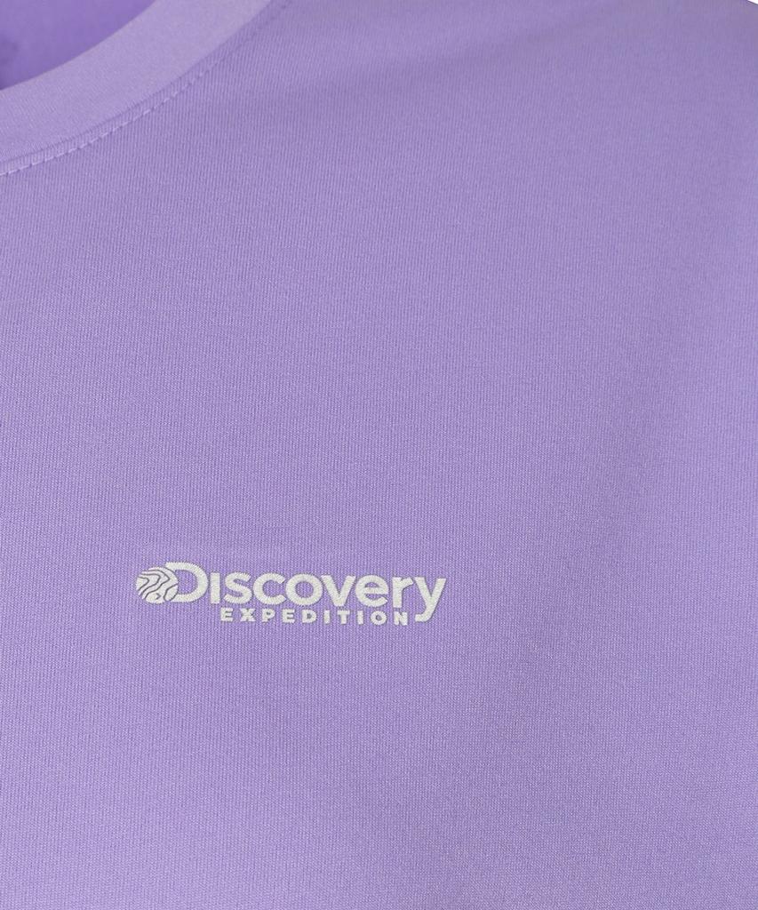 DISCOVERY EXPEDITION Белая женская футболка с графическим принтом и длинным рукавом для жаркого лета (L/Фиолетовый)