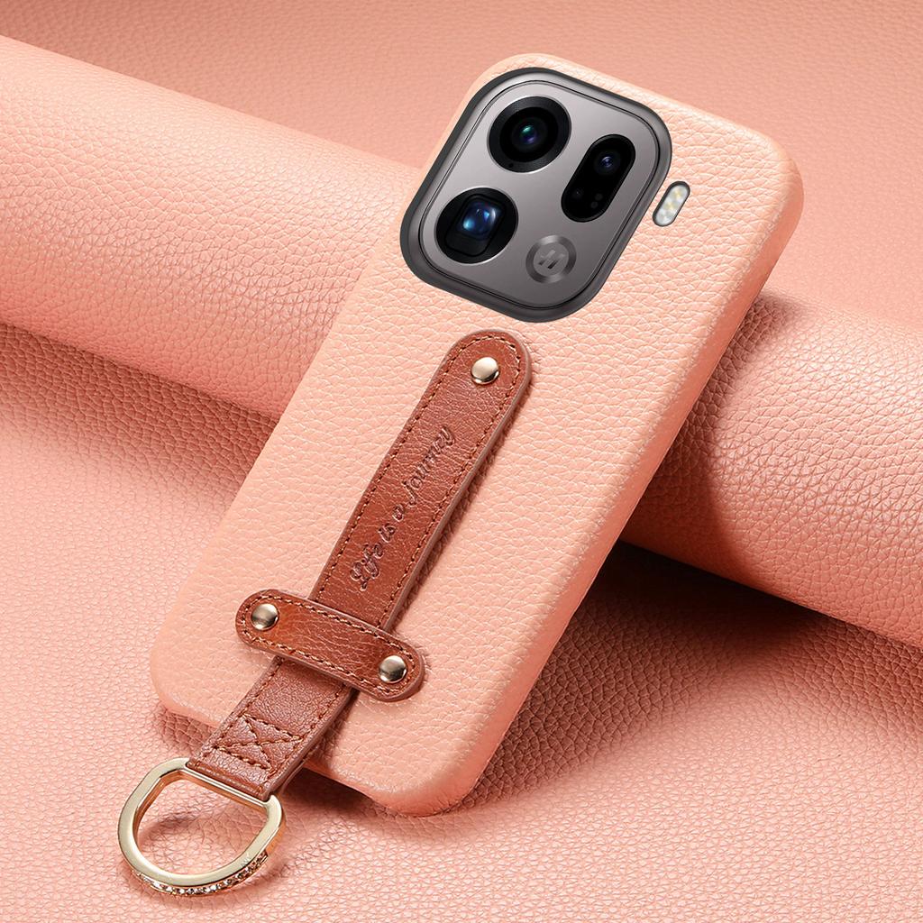Shockproof Wrist Strap Phone Case for OPPO Find X9 X8 Pro Findx9 Findx8 Leather Protective Cover for OPPO Find X9 Cases