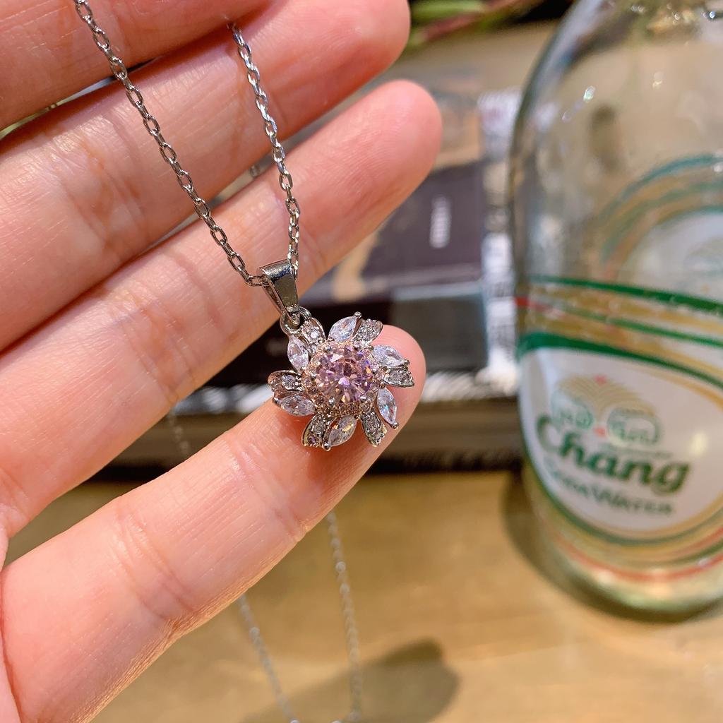 Cross Border Electroplating Separation Of Pink Rings Flower Necklaces Earrings Bridal Jewelry Set Combination