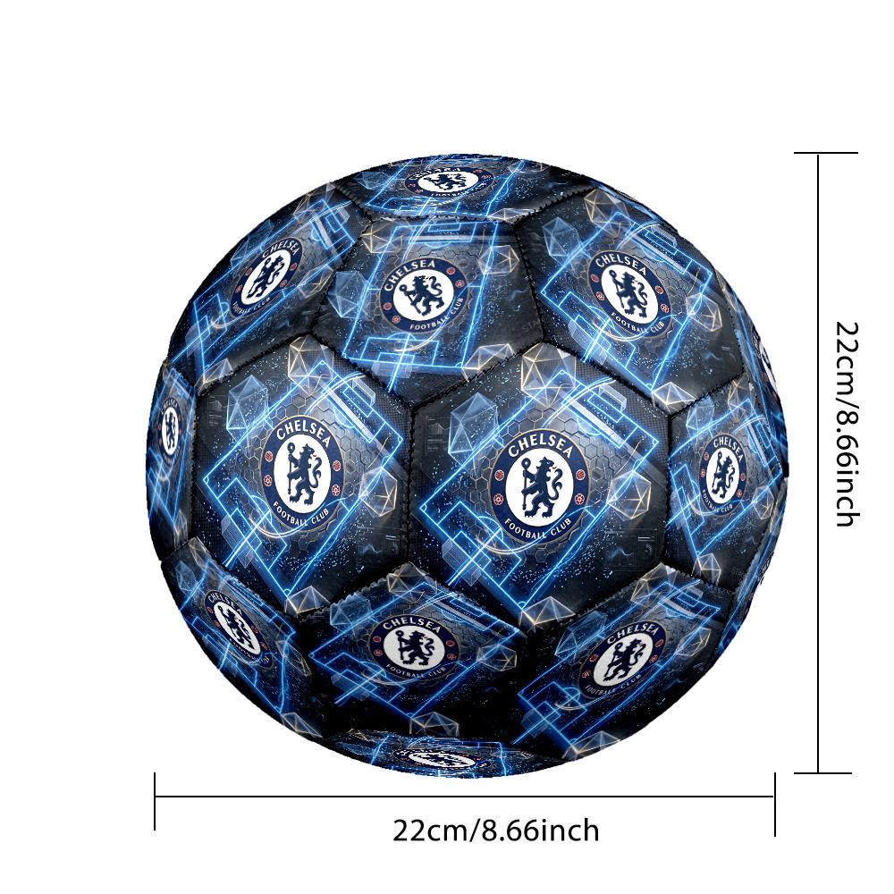 Chelsea FC Theme soccer ball Size 5 Soccer Ball Soft Touch Professional Training Football for Outdoor Sports