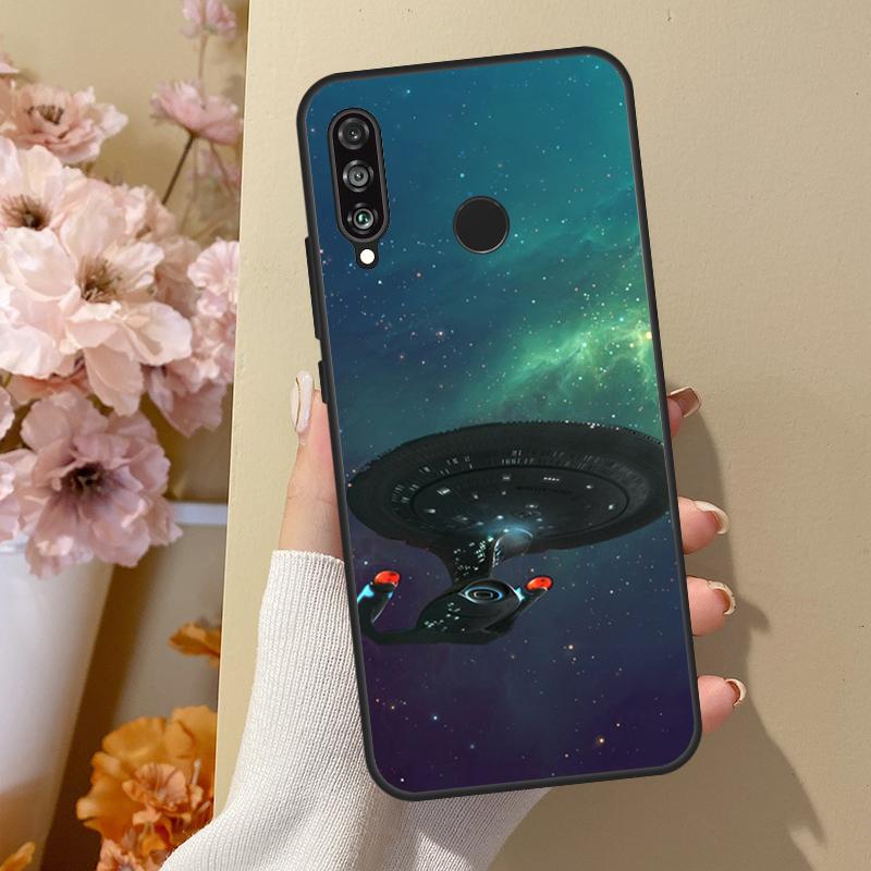 Арт 'Космический корабль' для чехла Huawei Nova 12i 8i 11i 12s 9 10 SE Y60 Y70 Y90 Y72 Y73 Y61 Y91 P60 Pro P30 P40 Lite