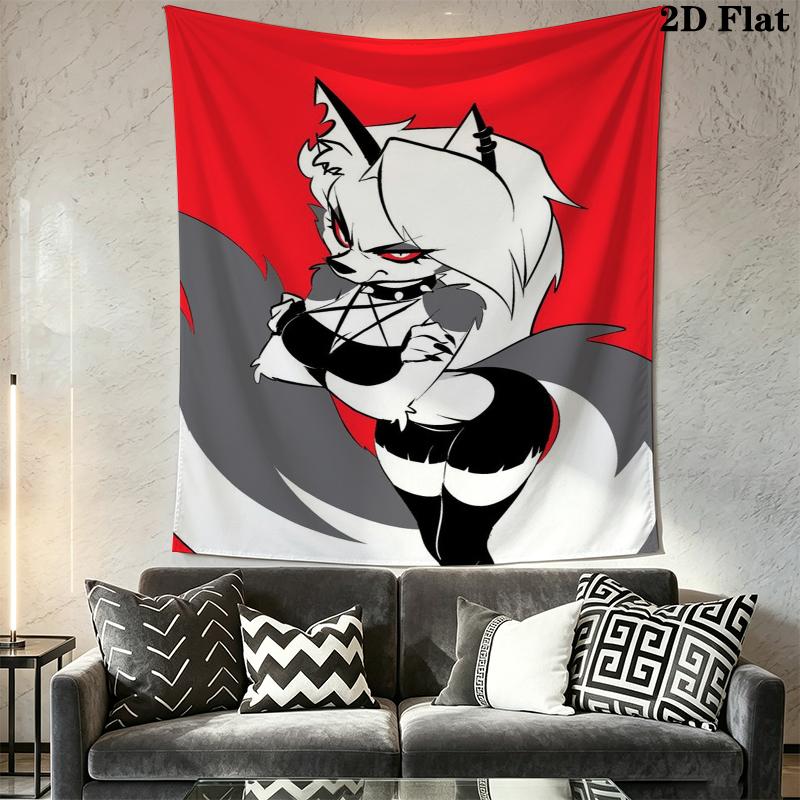 Loona Wall Tapestry Aesthetic Wall Hanging Printed Fabric Blanket Decorative Tapestries for Bedroom Living Room Home Decor