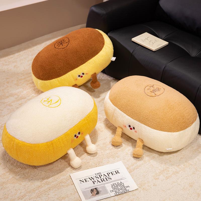 Simulated Cute and Interesting Steamed Buns Shaped Plush Pillow Soft Dolls Office Nap Pillow Decoration Ornaments