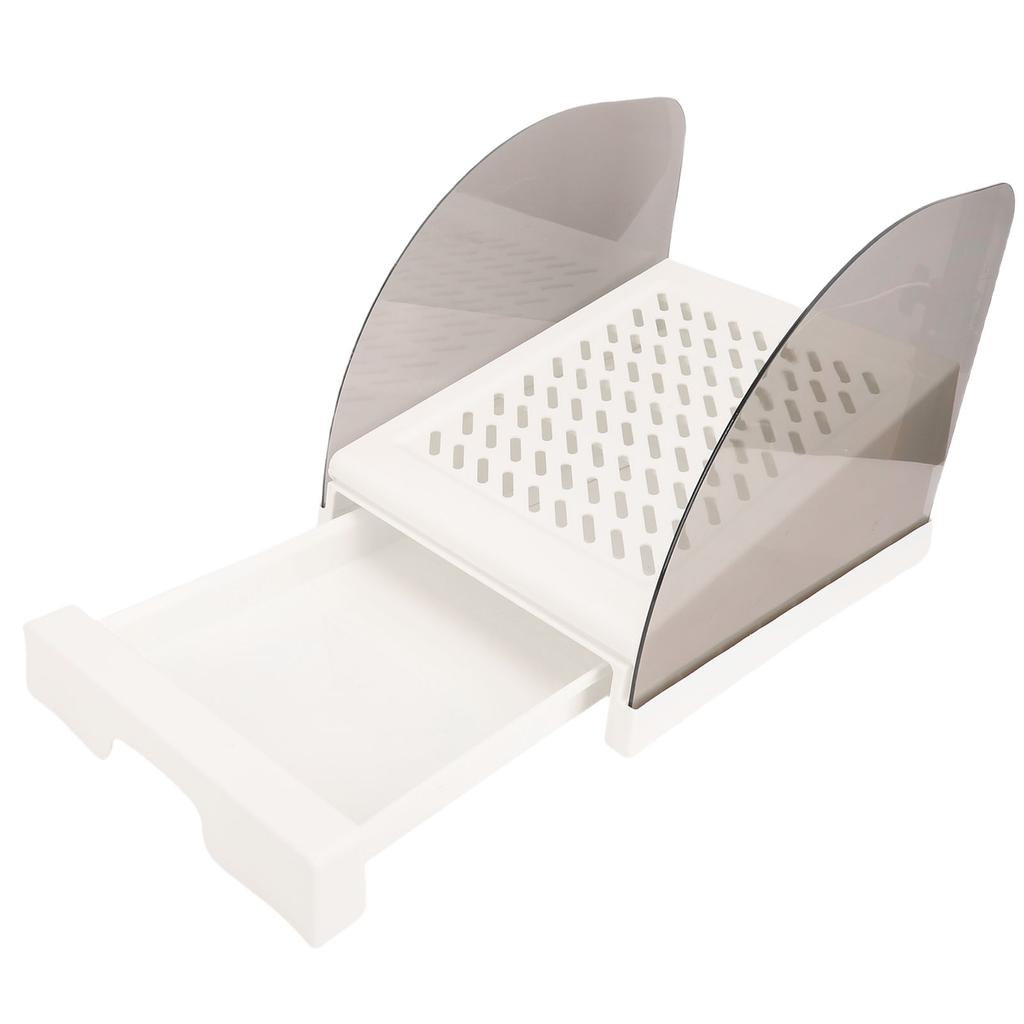 Cat Litter Ramp with Drawer Baffles Height Elevated Litter Box Step Stool Anti Tracking Easy To Clean