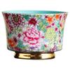 Chaxun Floral Gold-Traced Enamel Ceramic Master Tea Cup
