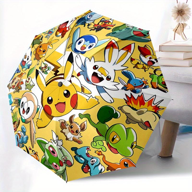 Автоматический складной зонт Pokemon Пикачу, 8 спиц, для всесезонного использования, портативный для путешествий и активного отдыха a0819057