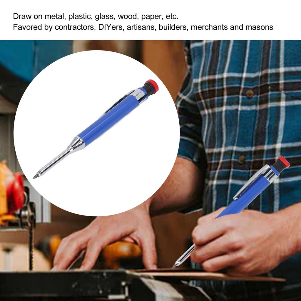 Mechanical Carpenter Pencil Heavy Duty with Sharpener   Nose   Hole for Woodworking Construction