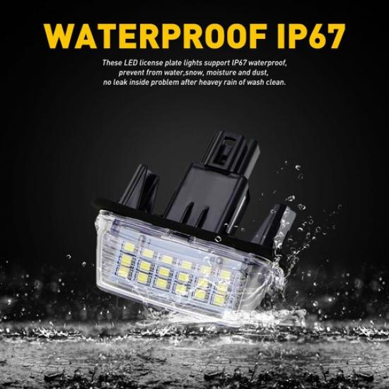 Для 2014 2015- Toyota Highlander Белый 18 светодиодов Номерной знак SMD Подсветка Номерного знака Пара