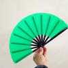 Китайский складной веер, однотонный, удобная ручка, плавное открытие, закрытие, веер для тай-чи, элегантный аксессуар для классического танца