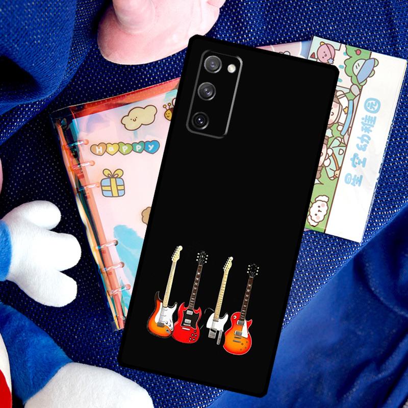 Vintage Music Guitars Case For Samsung Galaxy S26 Ultra S25 S24 S22 S21 S23 Ultra Plus S10 S20 S25 FE Cover Funda