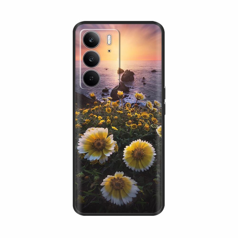 Для Realme 14x 5G Чехлы для телефонов Забавная защита камеры Мягкая жидкая силиконовая задняя крышка для Oppo Realme C75 4G realmeC75 Fundas