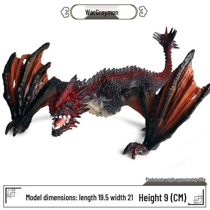 Dinosaur & Dragon Plastic Toy Set: Mythical Animal Figures for Kids