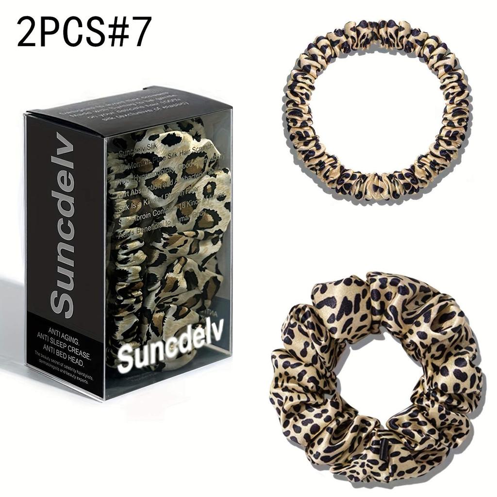 2 шт. 100% натуральный шелк однотонные резинки для волос высокого качества резинки для волос 22Momme женские большие повязки для волос аксессуары для волос маленькие+большие