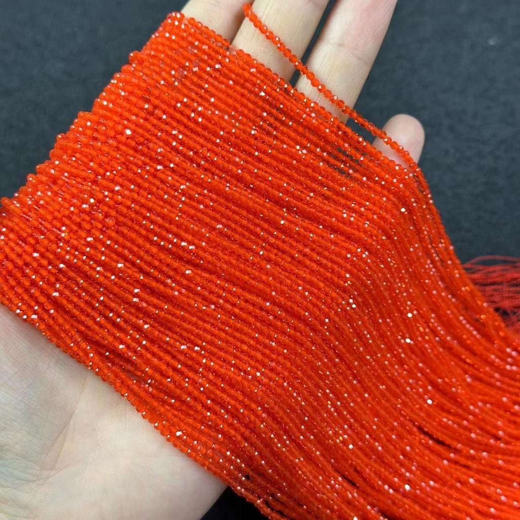 2 мм редкоземельный стеклянный кристалл граненые бусины кисточка ключица цепочка браслет ожерелье аксессуары