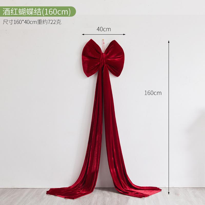 Большой красный бант на верхушку елки, Рождественский бант для елки, Украшение для отеля и торгового центра