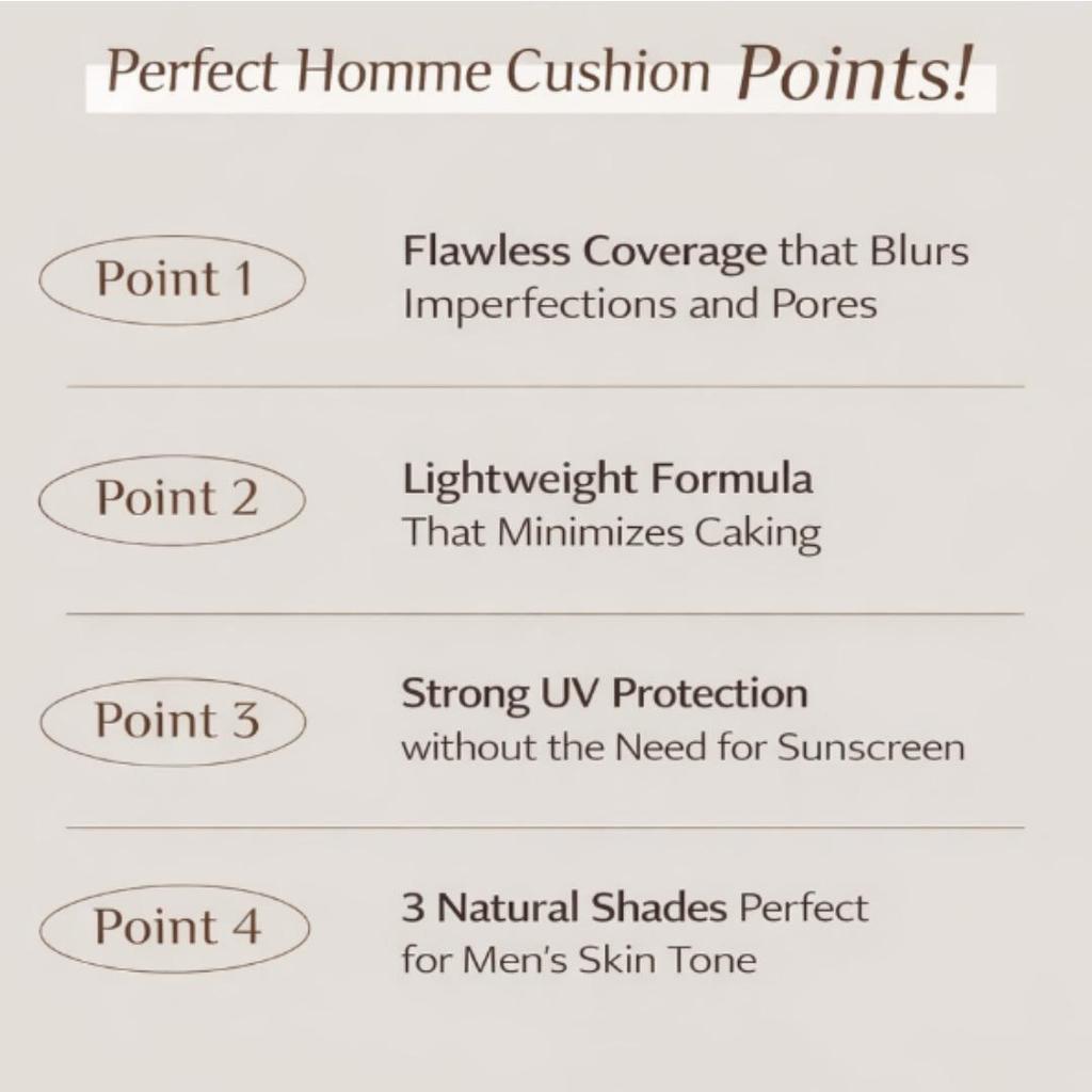 OBge Perfect Homme Кушон 15г 3 оттенка